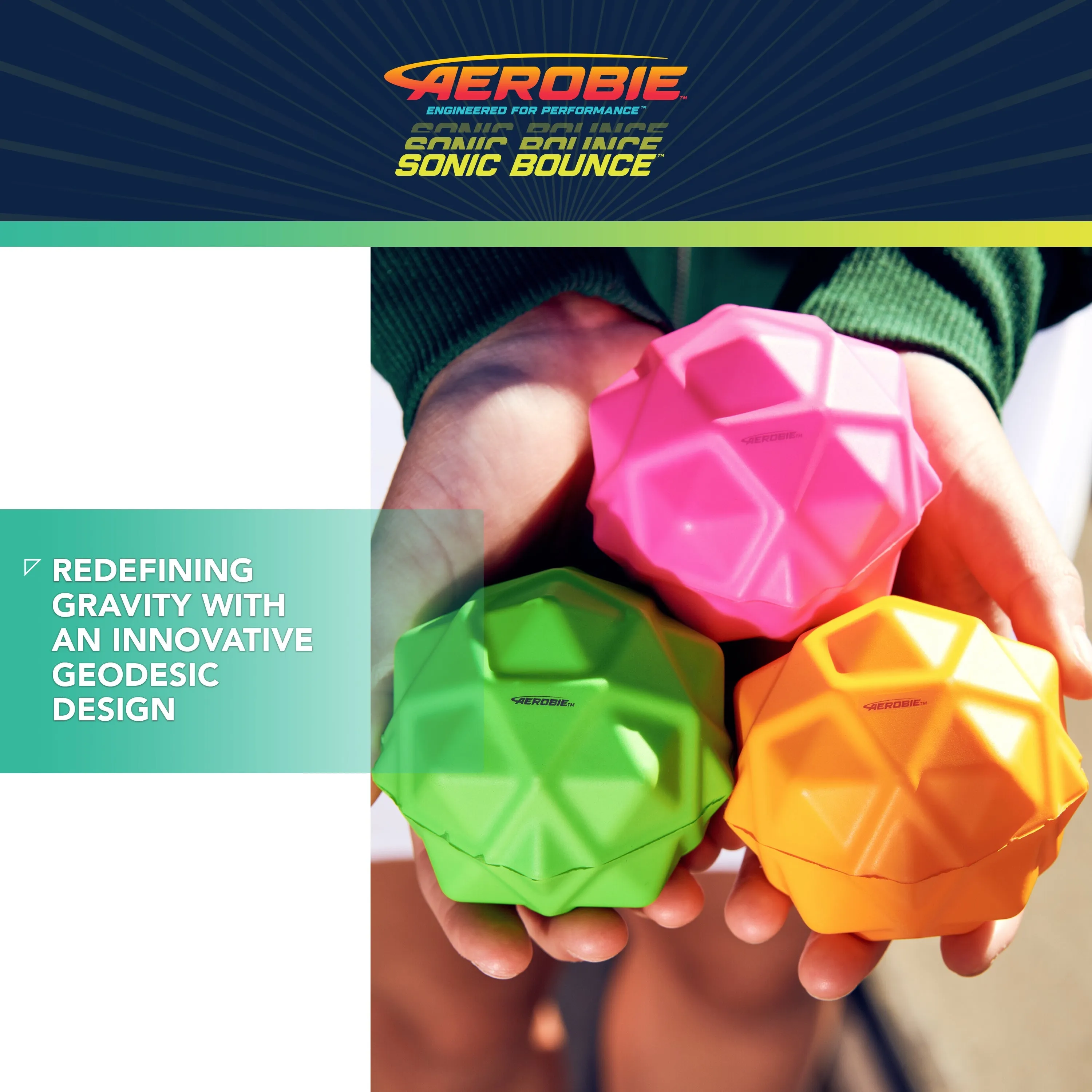 Aerobie Sonic Bounce Ball 3-Pack
