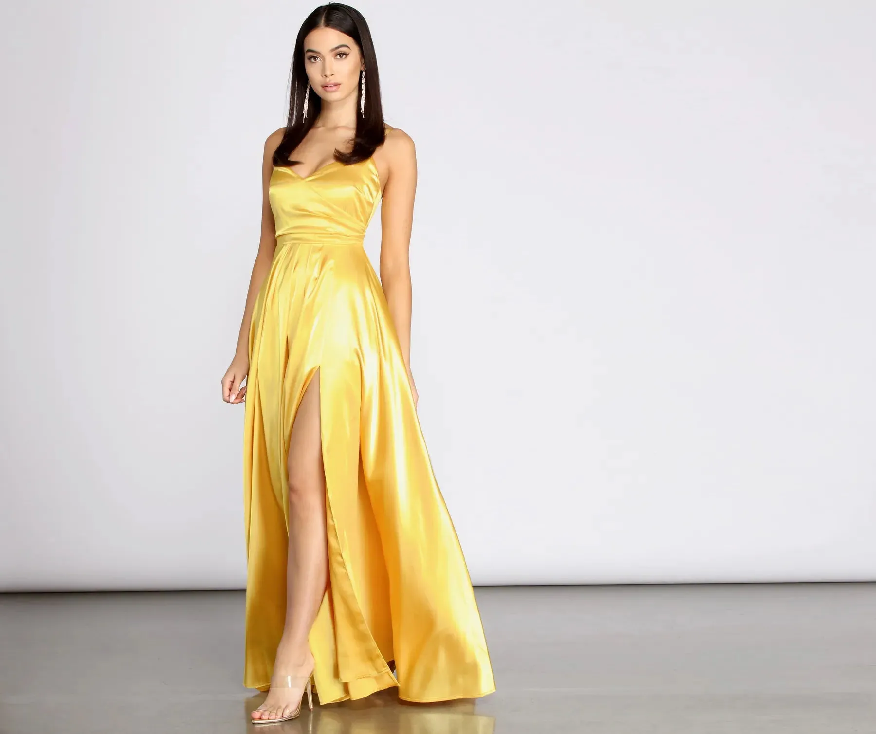 Bonnie Satin A Line Dress