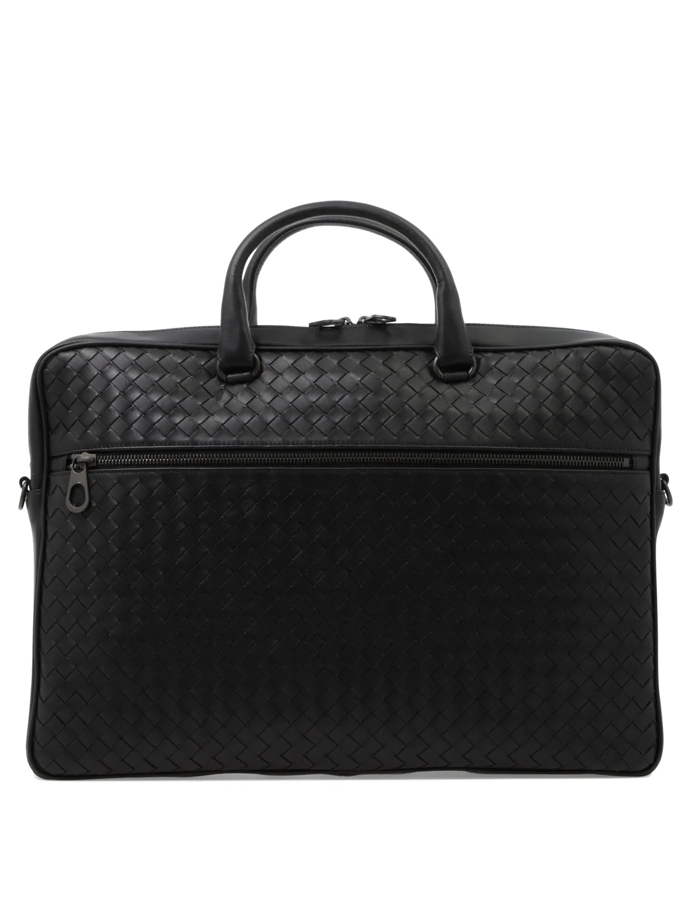 Bottega Veneta Intrecciato Weave Zipped Briefcase