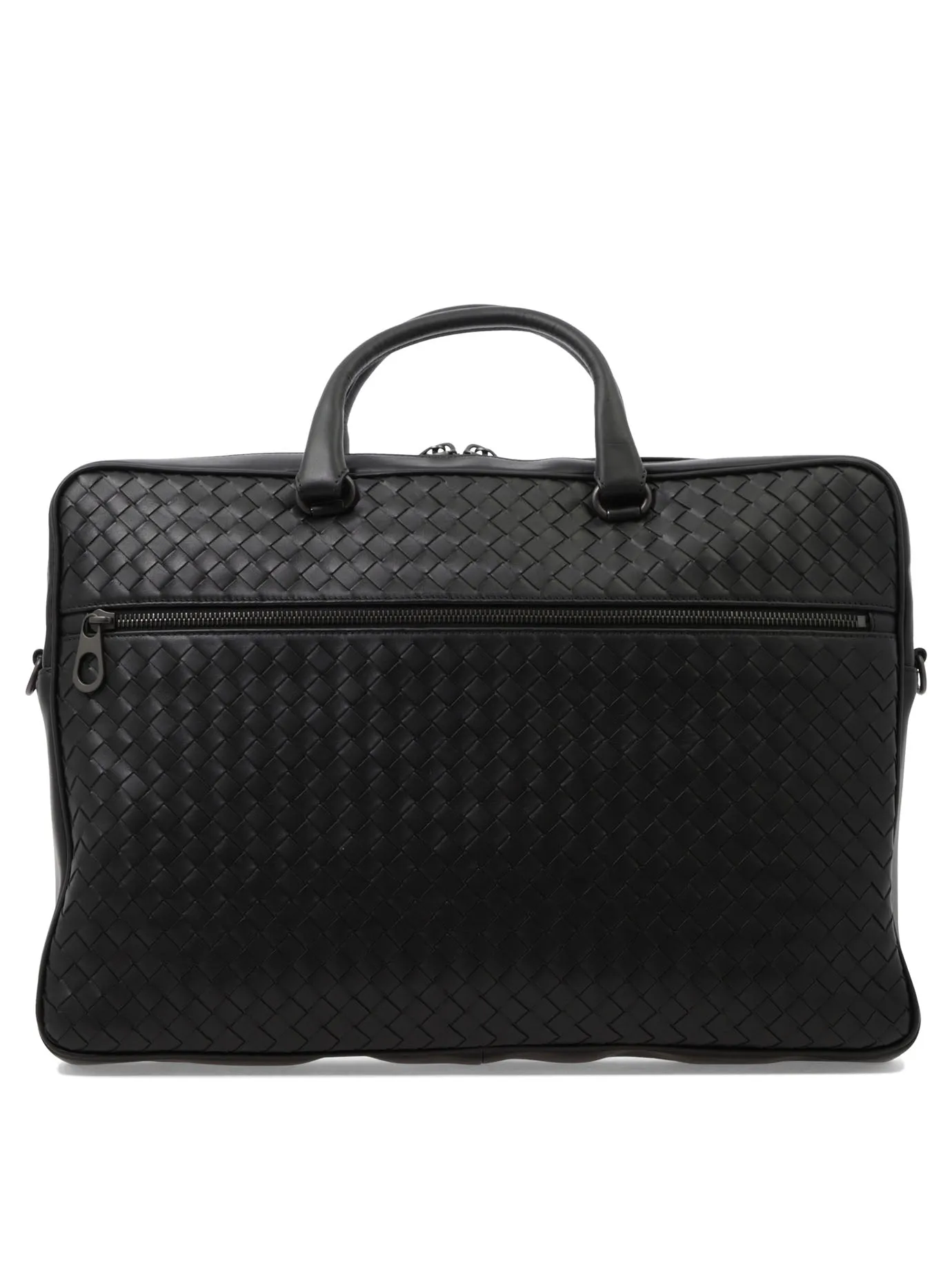 Bottega Veneta Intrecciato Weave Zipped Briefcase