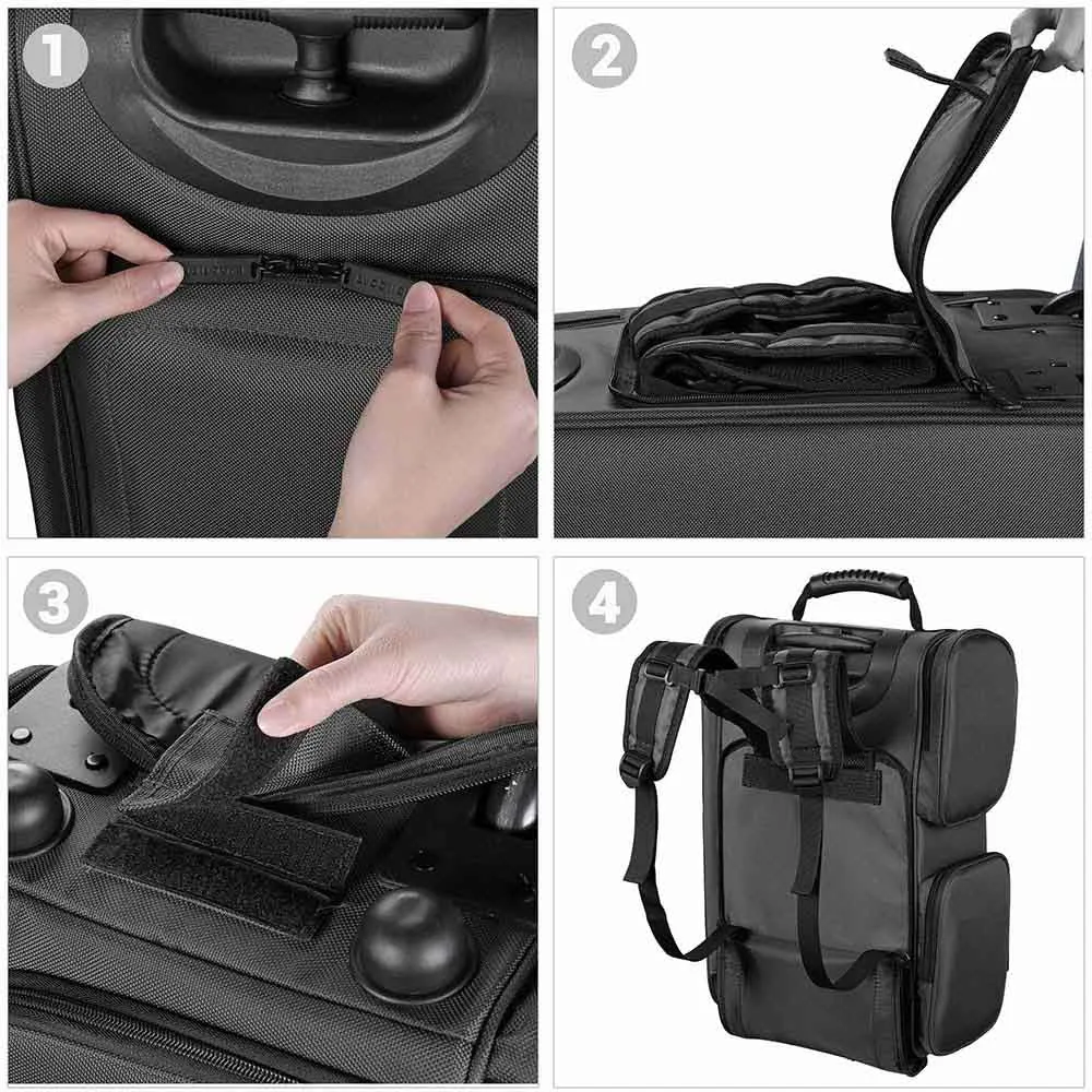 Byootique FuHold Rolling Cosmetic Case Carry-On Large Backpack