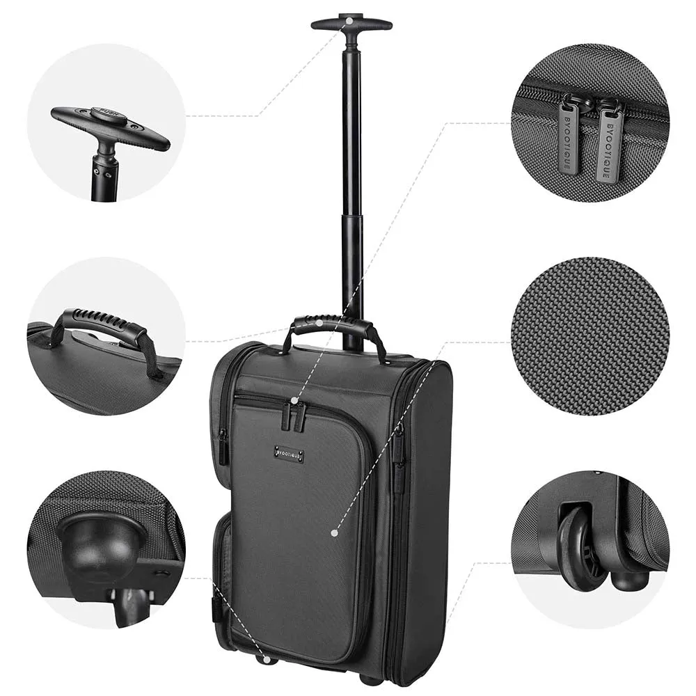 Byootique FuHold Rolling Cosmetic Case Carry-On Large Backpack