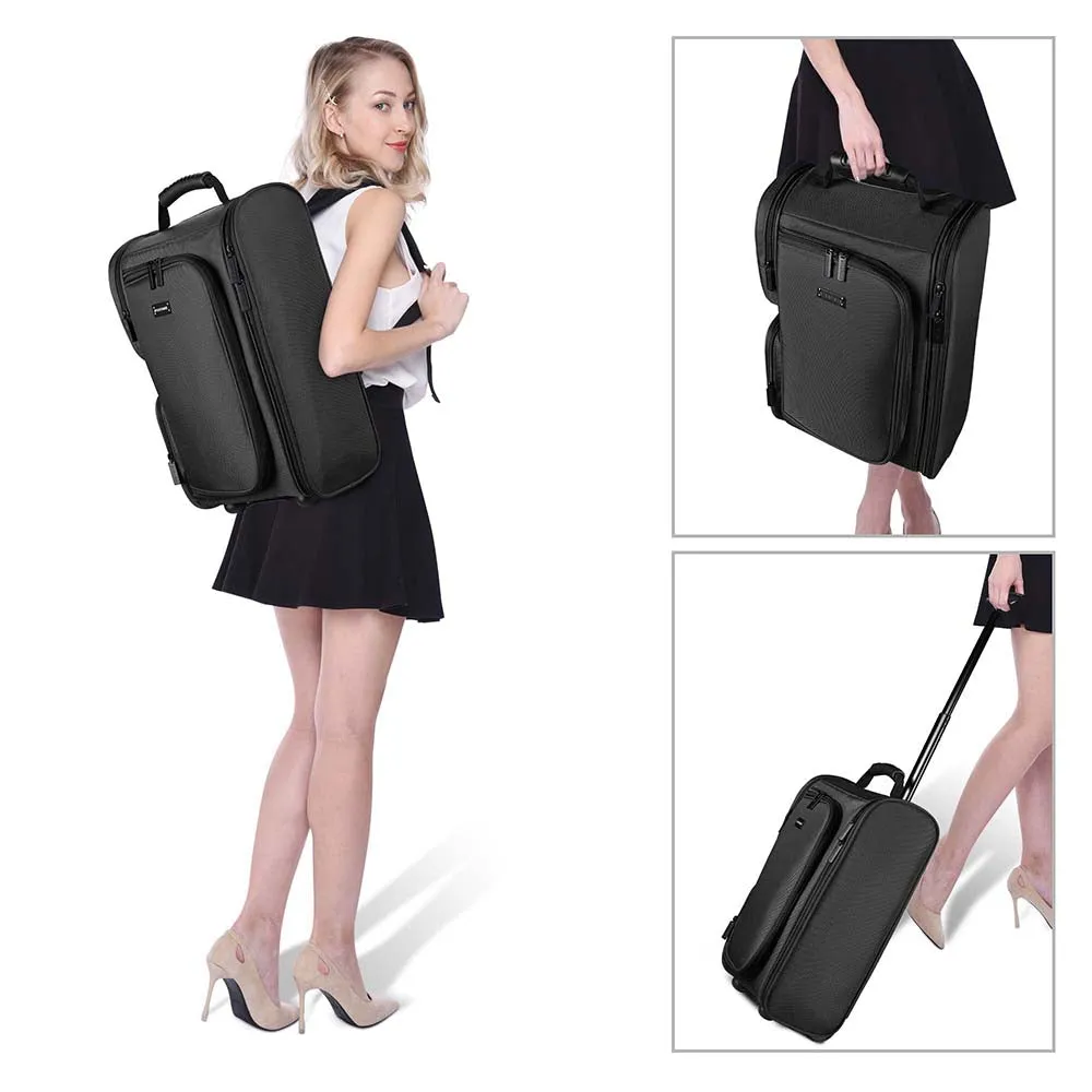 Byootique FuHold Rolling Cosmetic Case Carry-On Large Backpack