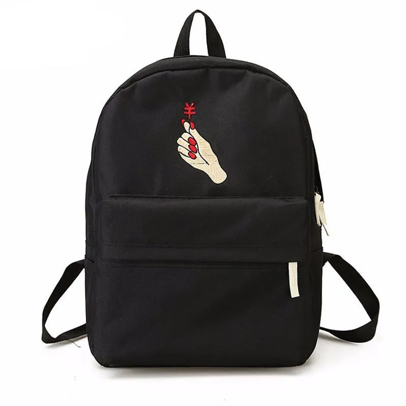 Embroidery Heart Couple Backpacks
