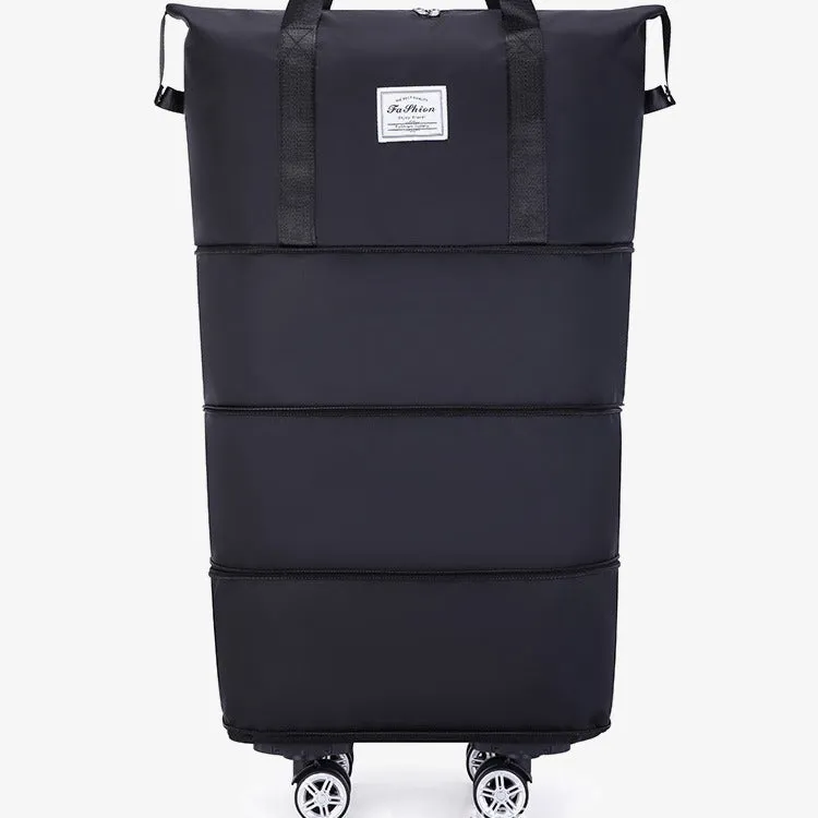 Expandable Rolling Duffel Bag with Detachable Wheels Large Shopping Tote Handbag Purses