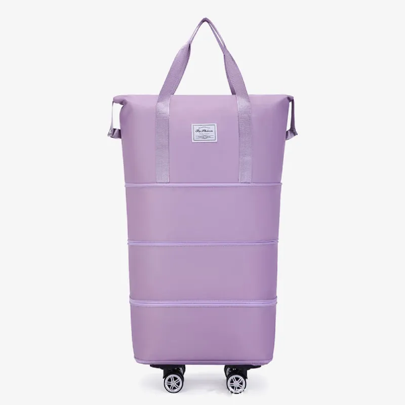 Expandable Rolling Duffel Bag with Detachable Wheels Large Shopping Tote Handbag Purses