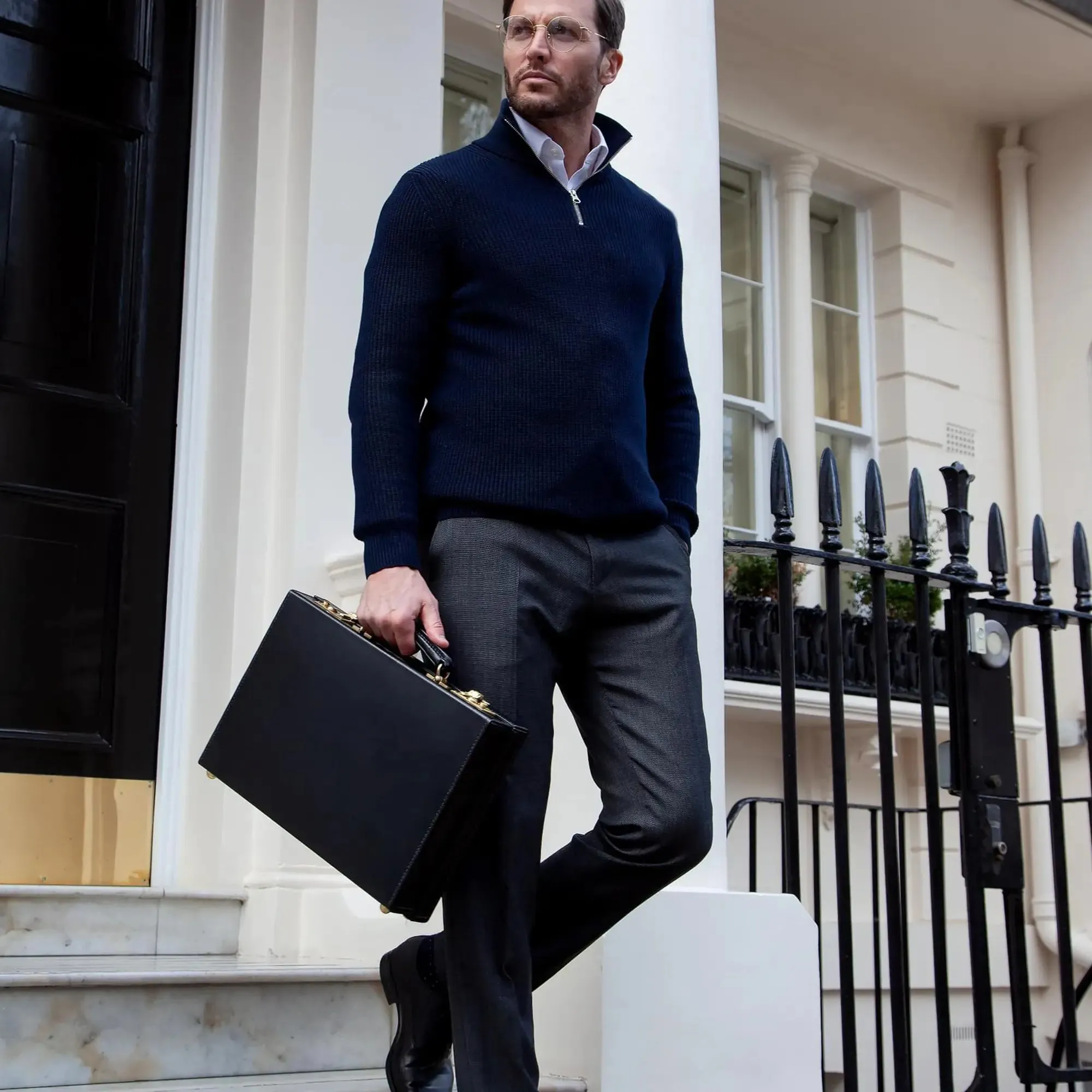 Heritage St James Lid-Over Attaché Case