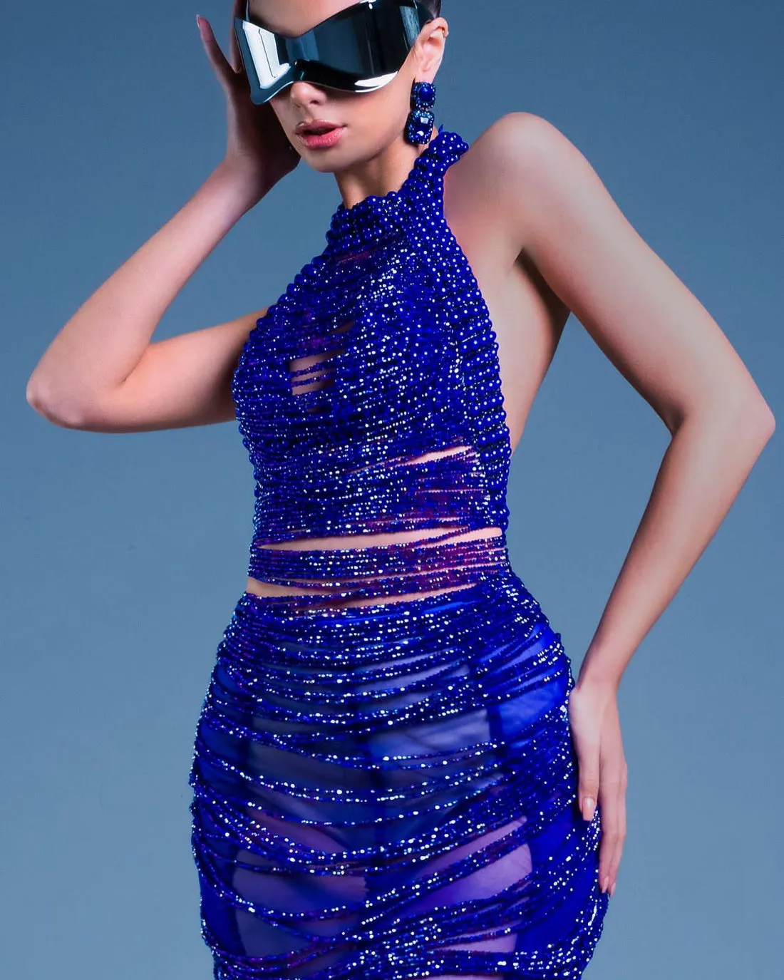 Lilyana Luxury Royal Blue Evening Dress