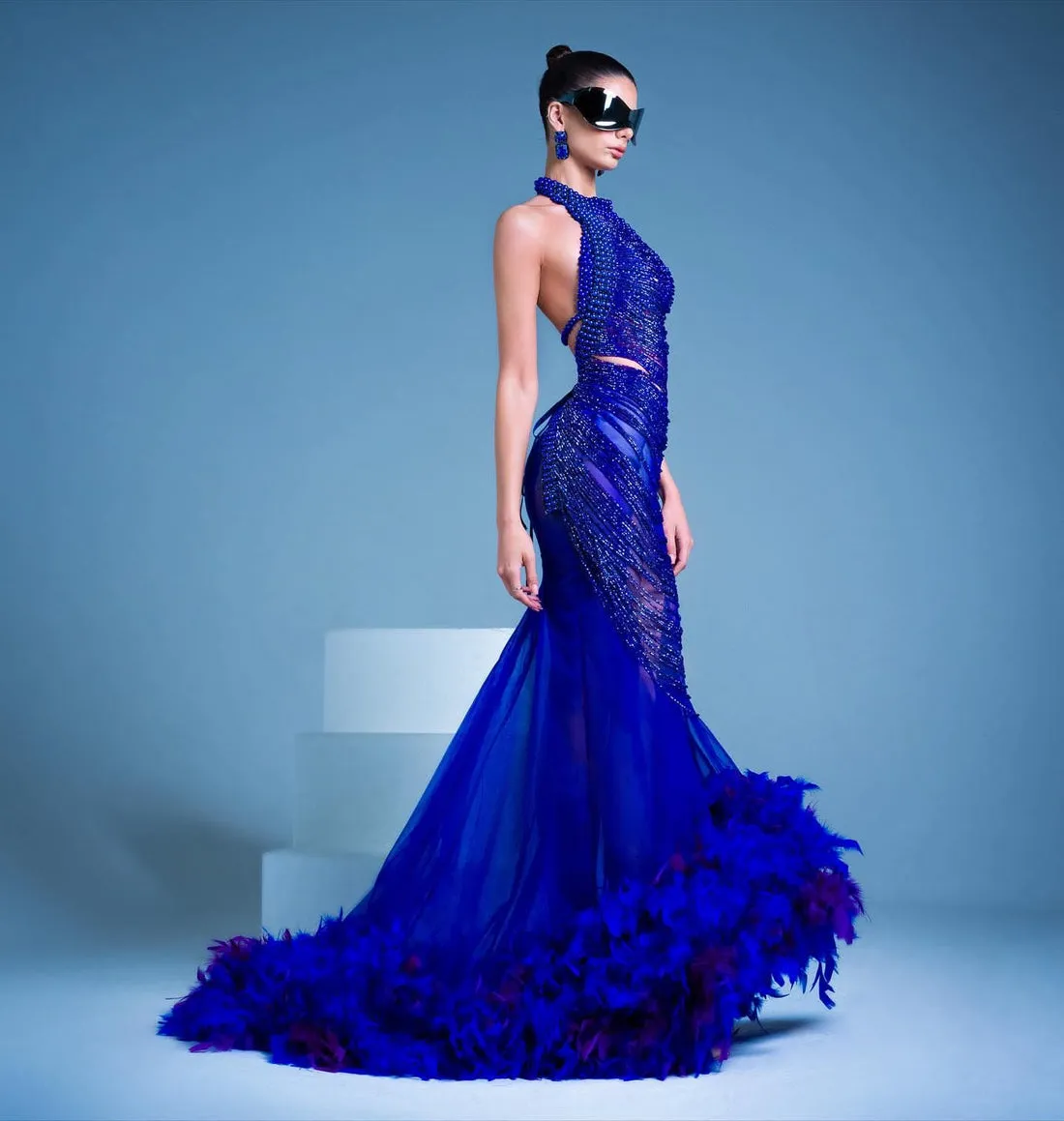 Lilyana Luxury Royal Blue Evening Dress