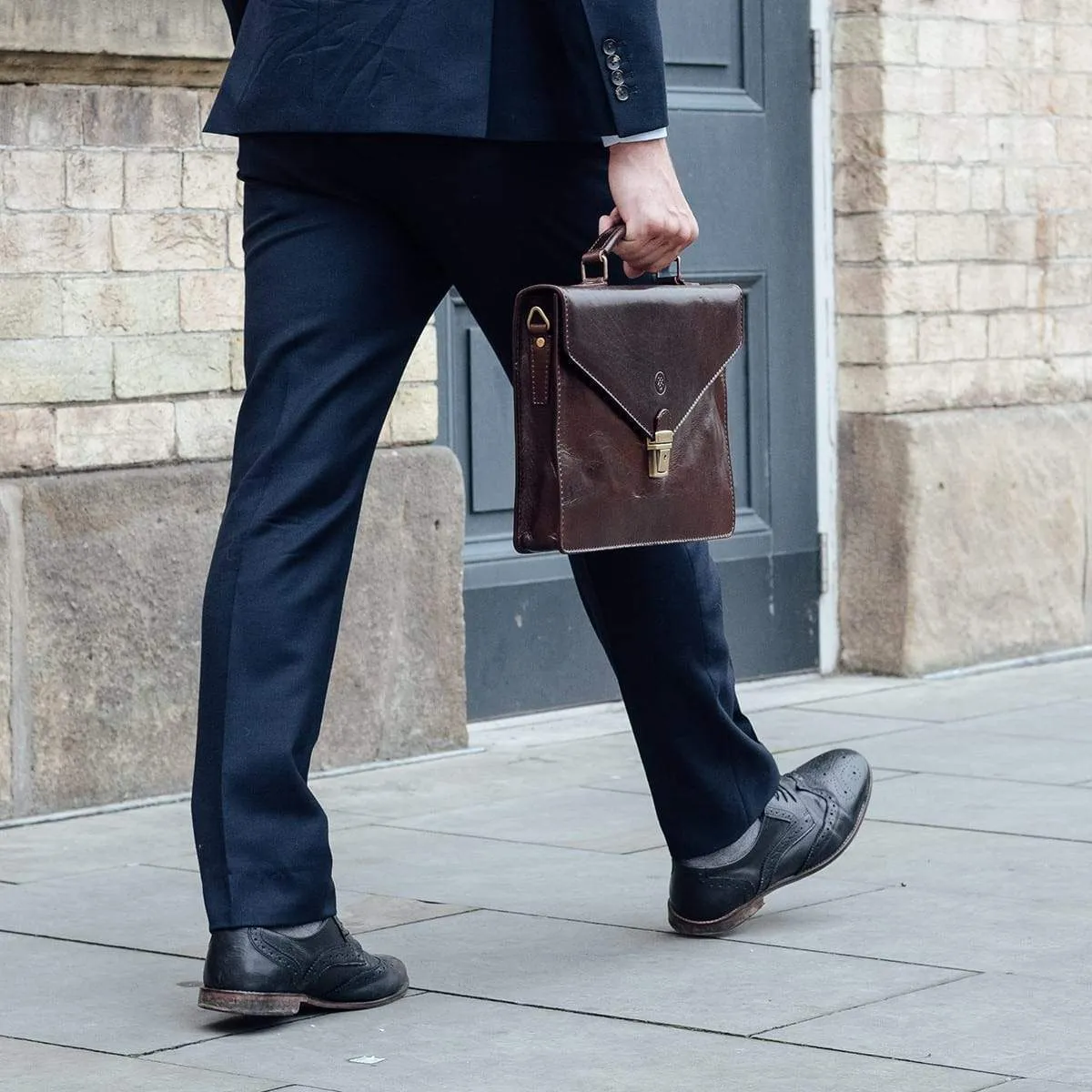 Lorenzo Small Leather Briefcase