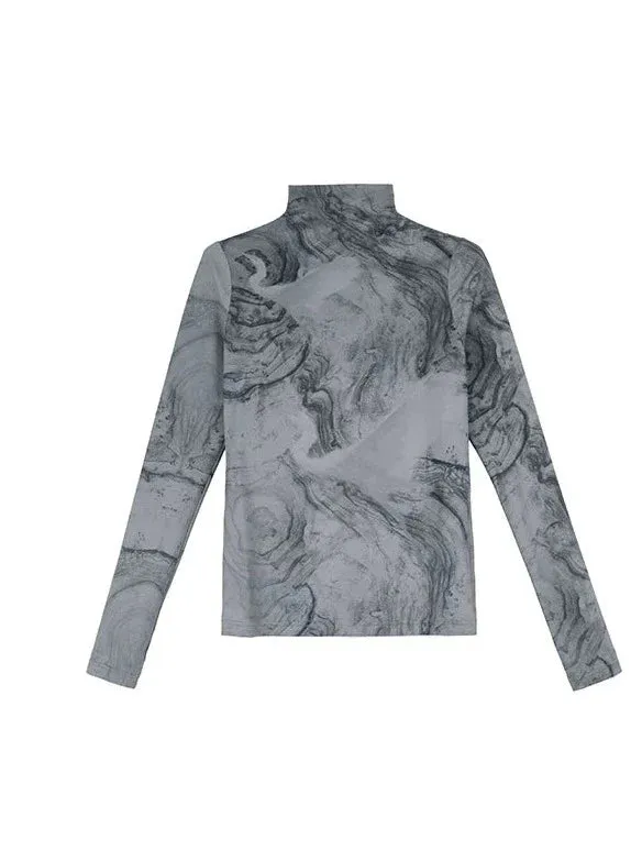 Neck High Dark Marble Top Slim