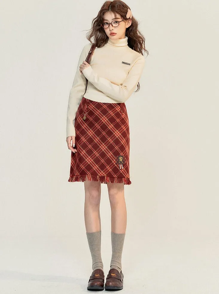 One-point Neck High Slim Top