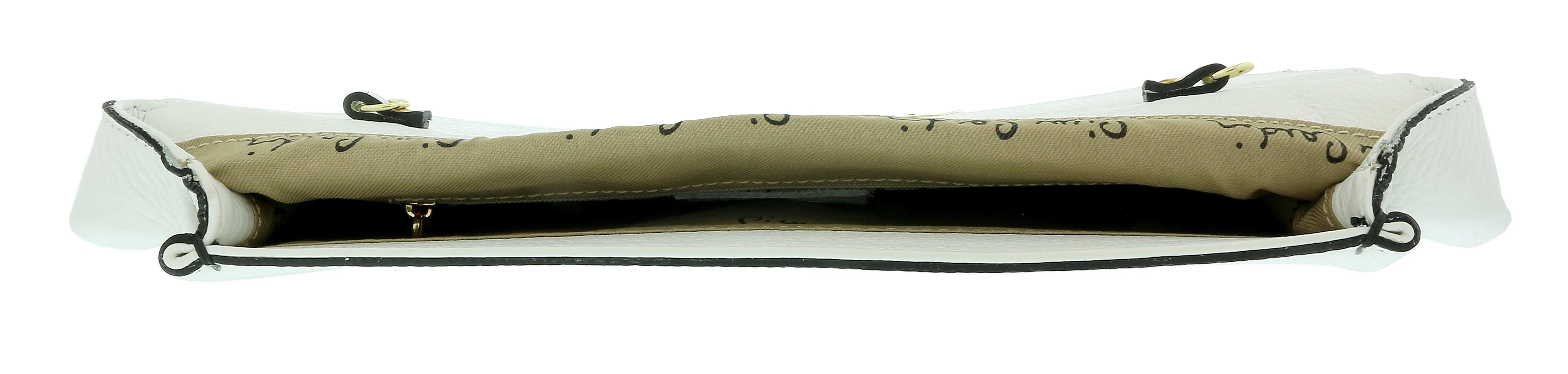 Pierre Cardin White Leather Small Slouchy Fashion Clutch