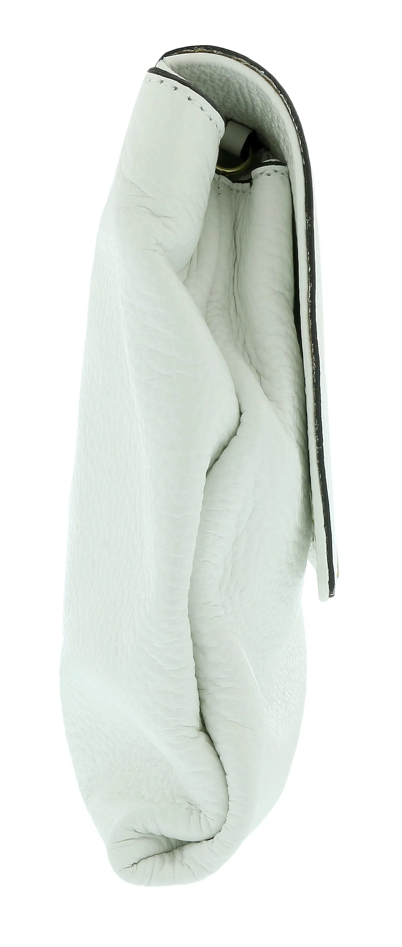Pierre Cardin White Leather Small Slouchy Fashion Clutch