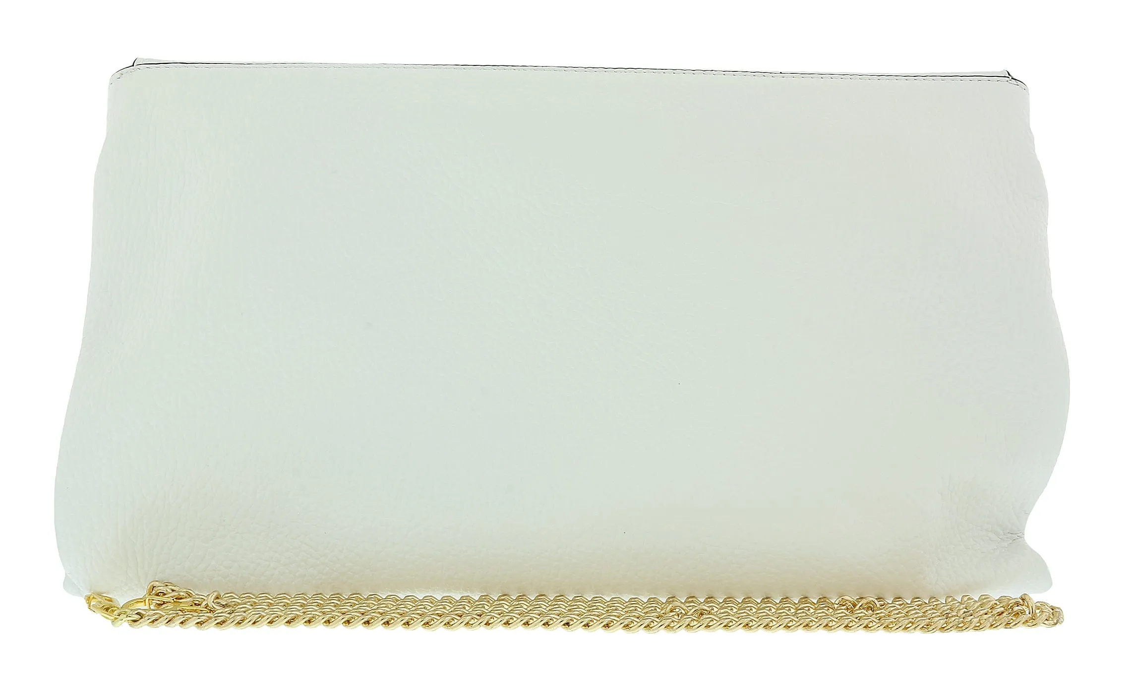 Pierre Cardin White Leather Small Slouchy Fashion Clutch