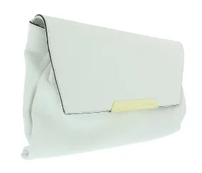 Pierre Cardin White Leather Small Slouchy Fashion Clutch