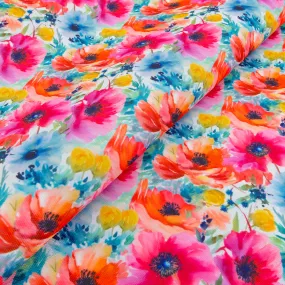 Poppy Fields Water-Resistant Canvas 18" x 58" Roll