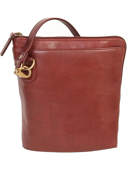 Scully Leather Handbag with Expandable Side Assorted Colors