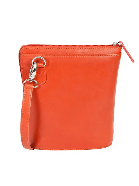 Scully Leather Handbag with Expandable Side Assorted Colors