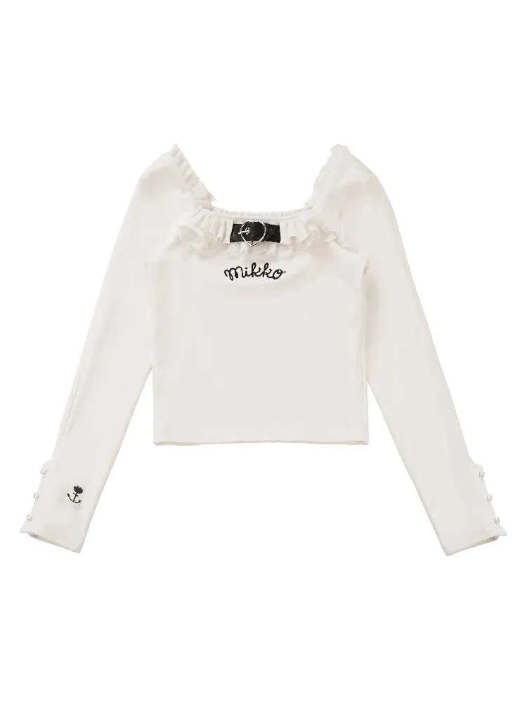 Square Afrylic Color Love Leather Back Letops