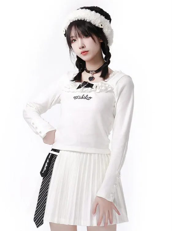 Square Afrylic Color Love Leather Back Letops