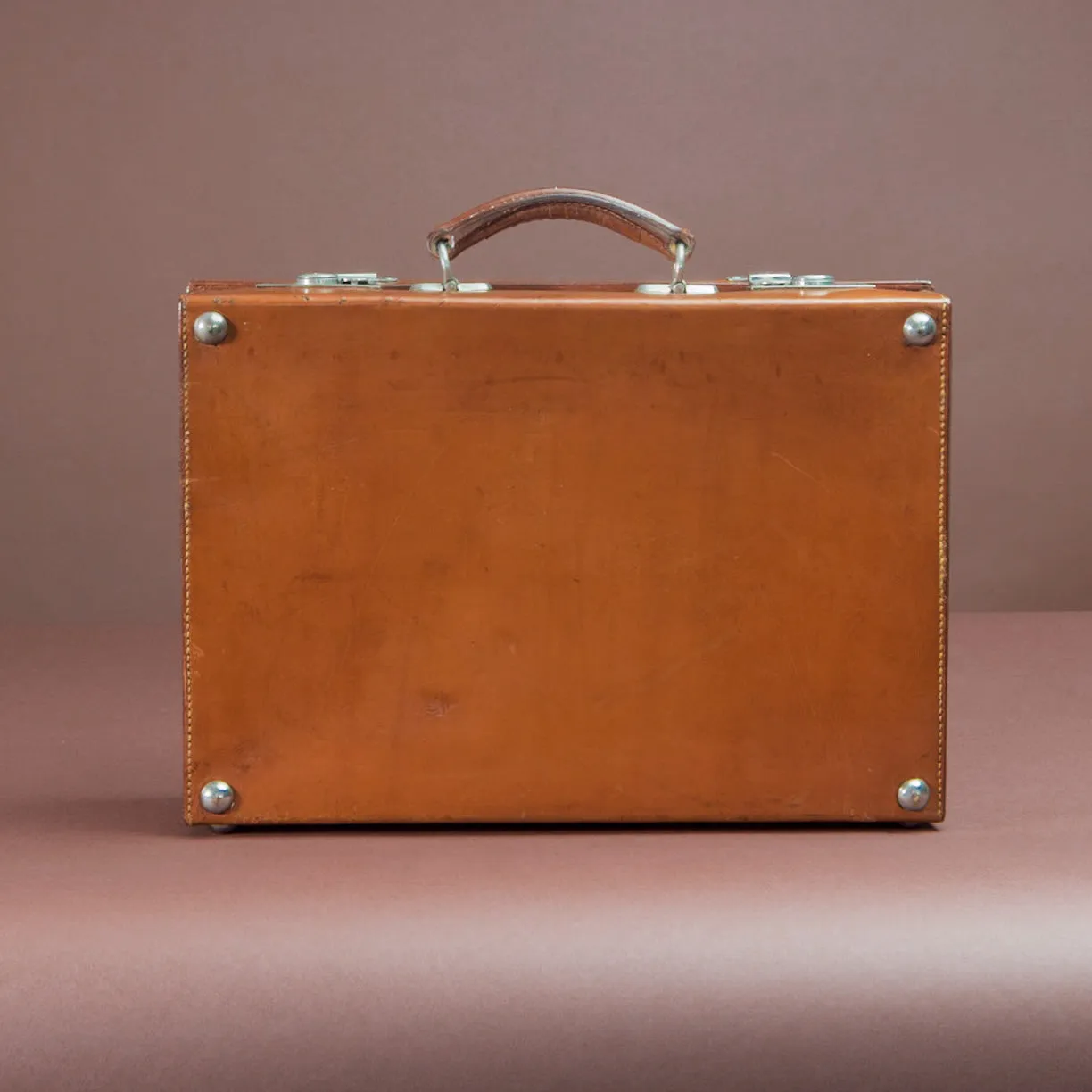 Tan Leather Attaché Case