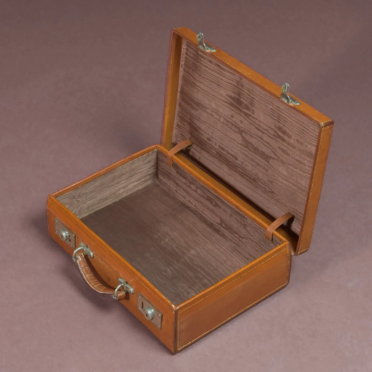 Tan Leather Attaché Case