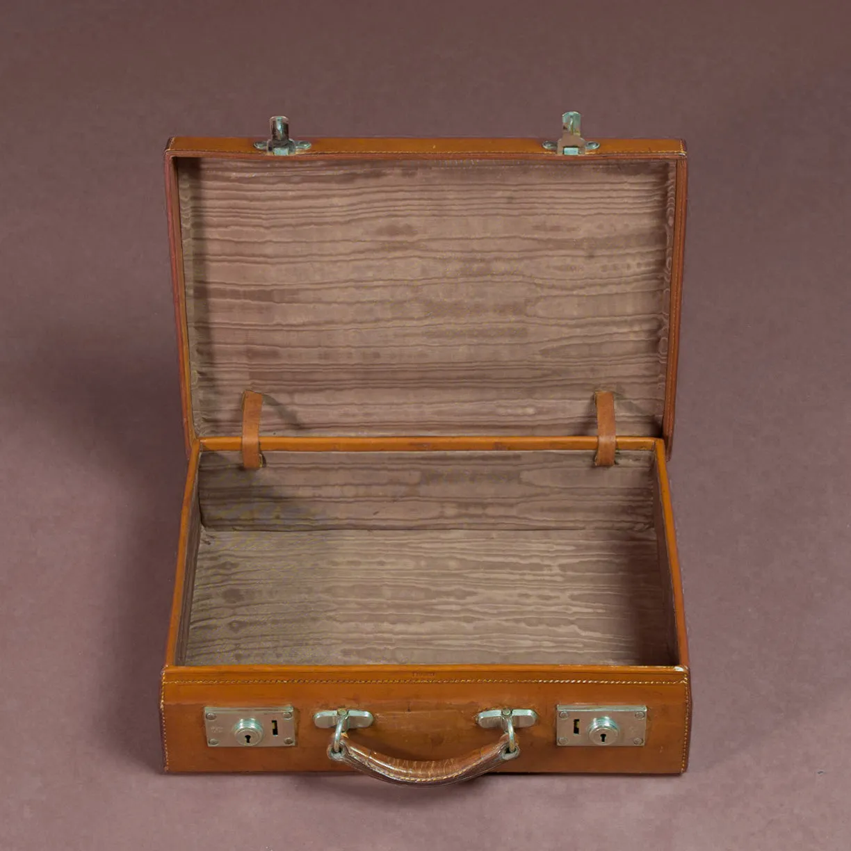 Tan Leather Attaché Case