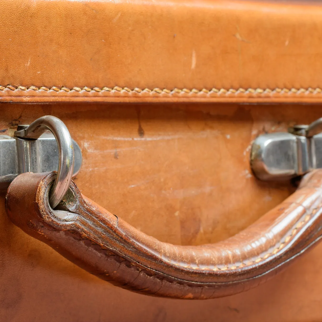 Tan Leather Attaché Case