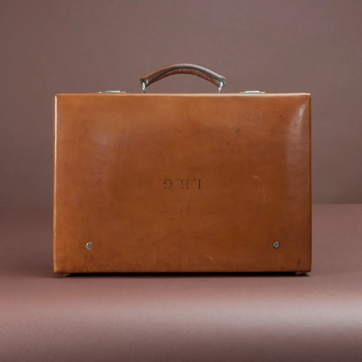 Tan Leather Attaché Case