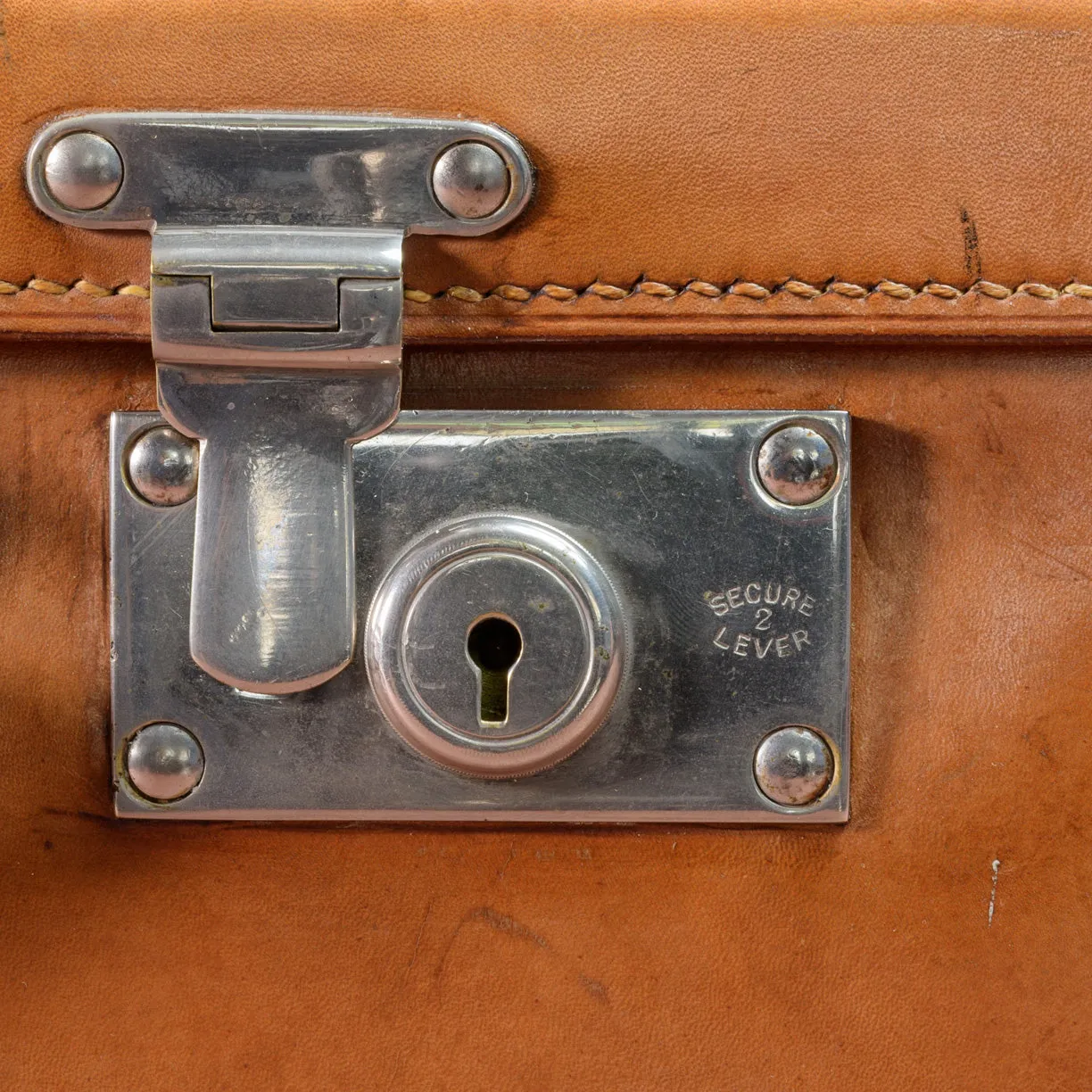 Tan Leather Attaché Case