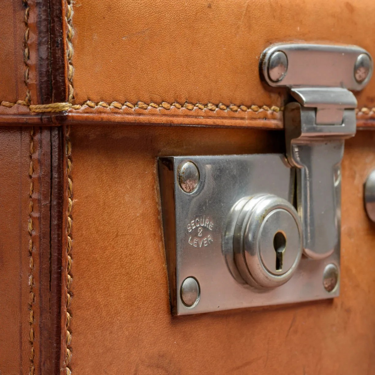 Tan Leather Attaché Case