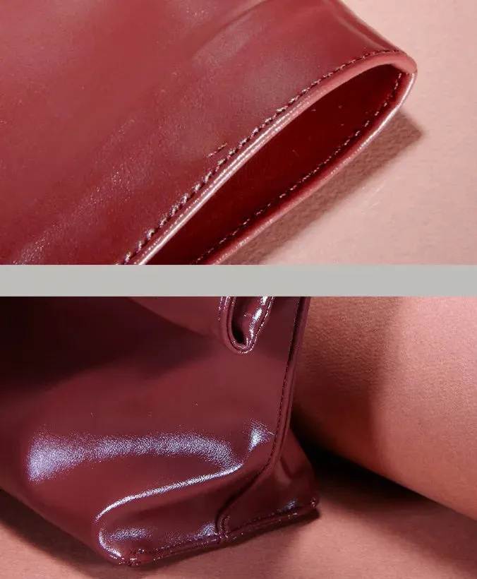 UAKISS  -  Vintage Women Clutch bag soft pu leather Lady evening bags Trend party girl Envelope Bag Fashion Burgundy Clutches purse
