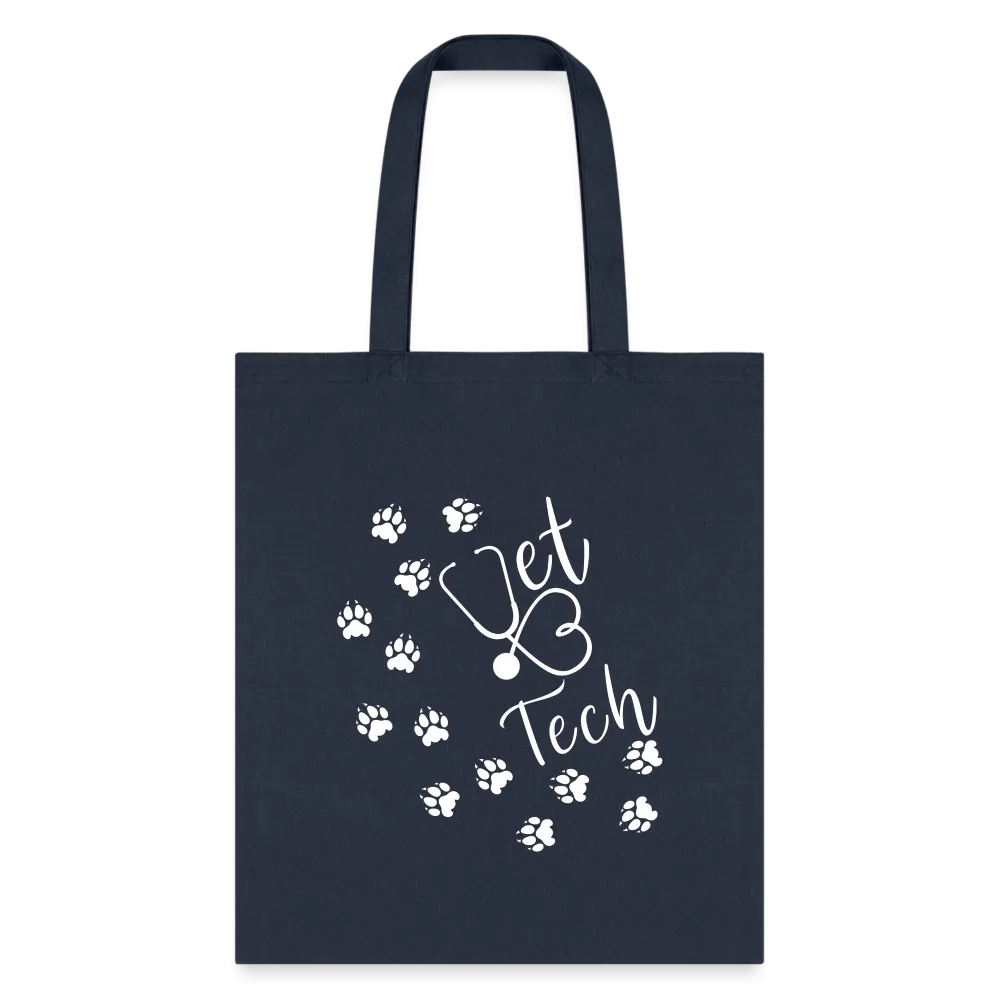 Vet tech paw prints and stethoscope Tote Bag
