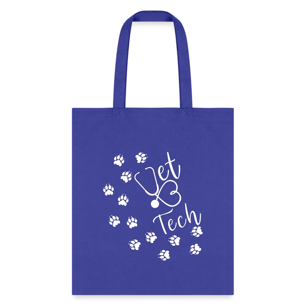 Vet tech paw prints and stethoscope Tote Bag
