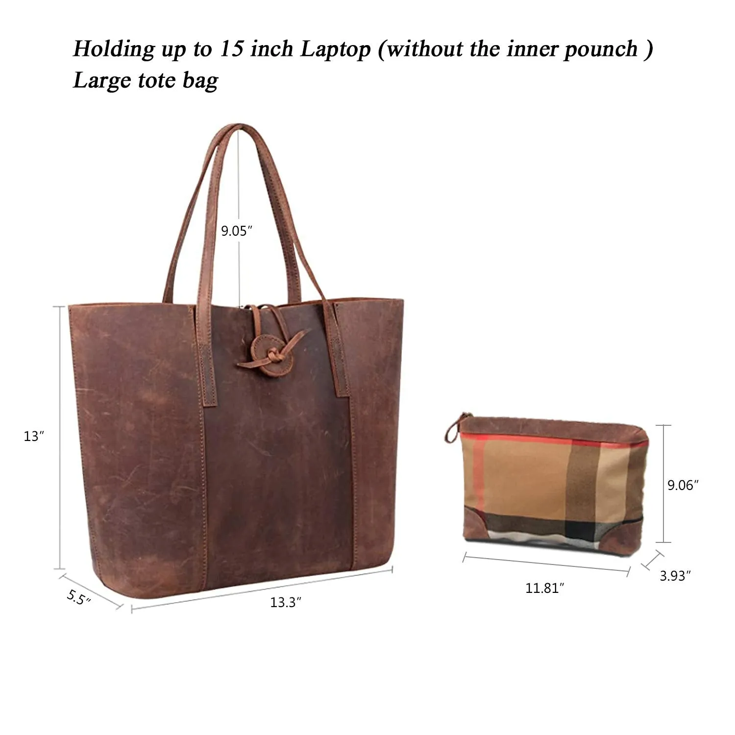 YAAGLE New Vintage Cow Leather Tote Bag Handbag YG7767